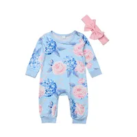 

fall baby clothing organic Big flower print newborn clothing