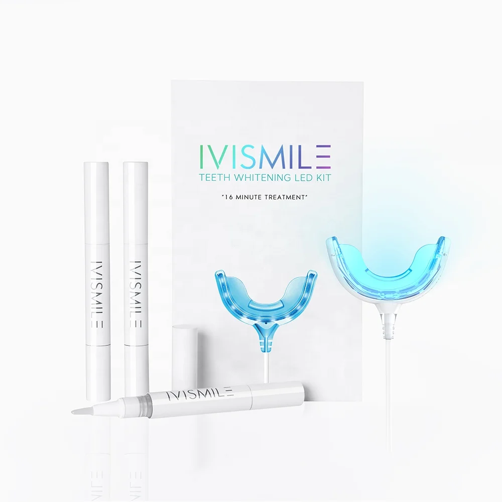 

IVISMILE Hot Seller Anti-allergic Gel Teeth Whitening Led Mobile Phone Connect Teeth Whitening Kit Home