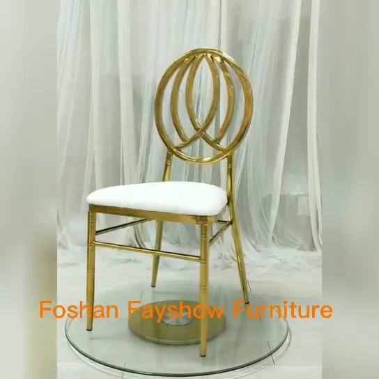 Good Quality Mirror Gold Gold Stainless Steel Phoenix Chair With