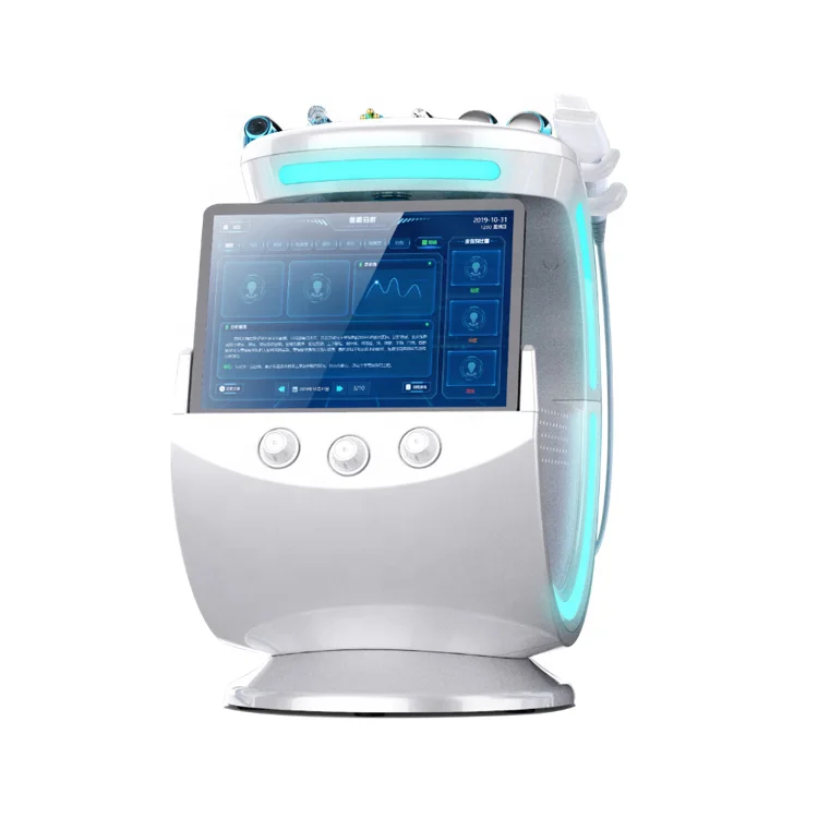 

7 Handles Smart Ice Blue Ultrasonic RF Aqua Skin Rejuvenation Dermabrasion Hydro Machine.