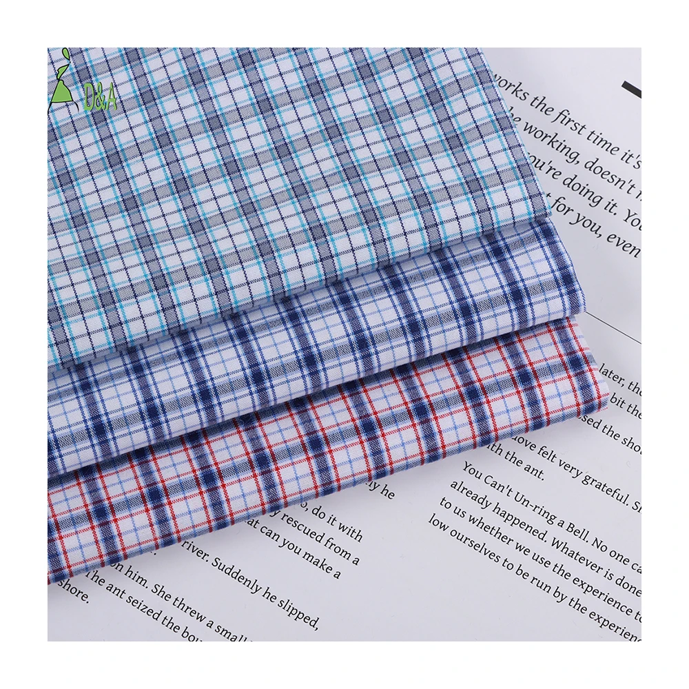 Wholesale TC40% Polyester 30%Cotton 30%Viscose 116gsm Plaid Student School Uniform Fabric Woven Dress Fabric for Clothing