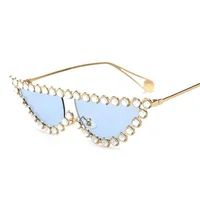

2020 Fashion Sun Glasses Half Diamond Frame Unisex Women Jewelry Luxury Sunglasses