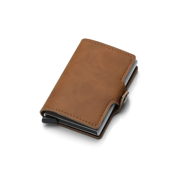 

Business Slim Leather Wallet RFID Blocking- Quick Card Access