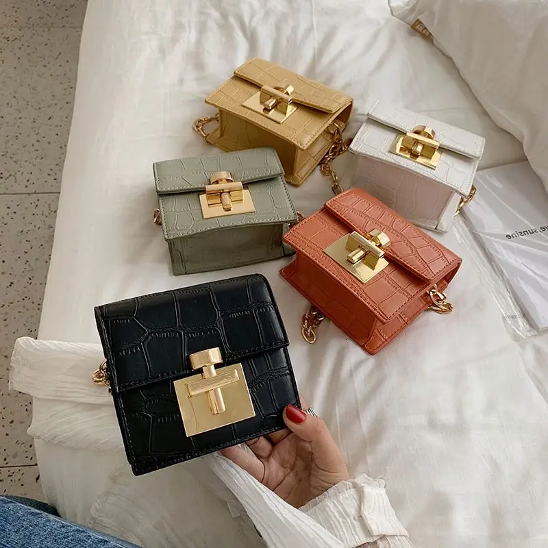 

High Quality Factory Stone Pattern Chain Bags Women Handbags Purses Shoulder Bags Handbag With Best Aervices, White, yellow, green, black, orange