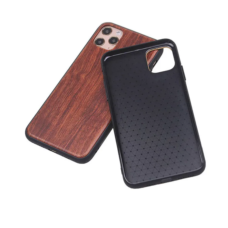 

High Quality TPU Wood Cover Case for iPhone Custom Design Bamboo Phone Case for iPhone 12 11 X XS 8 7 6, As picture show natural color