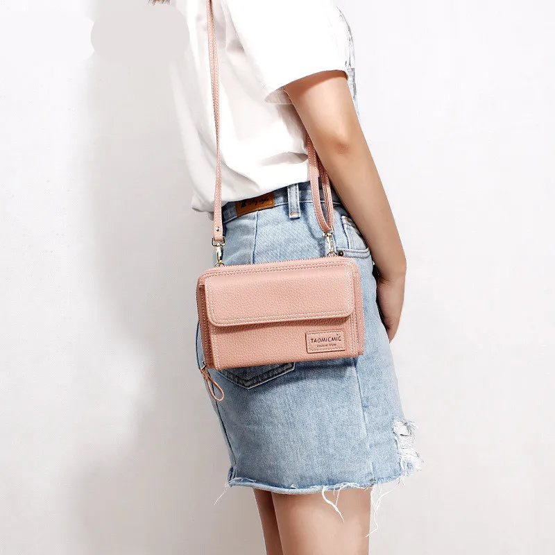 

Newest Fashion Wallet Credit Card Holder Women/Girl Clutch Wallet Bag Phone Pu Leather Sling Bag Crossbody, As pictures or customized