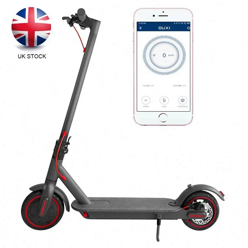 

high quality 8.5inch 350w 8.5inch Solid Tire App Electric Scooter, Black white