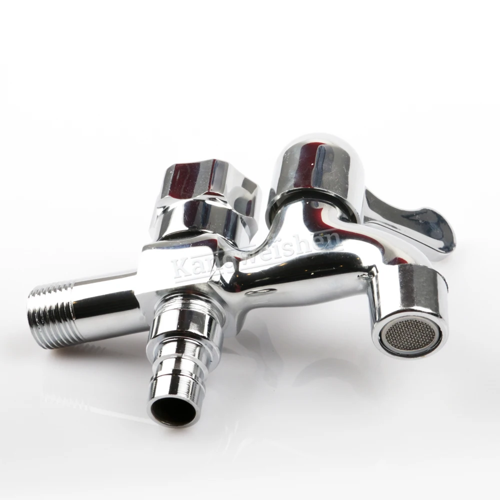 两个出口黄铜水龙头镀铬双控龙头水龙头浴室