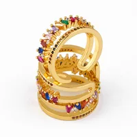 

Barlaycs Fashion Charm Adjustable Gold Brass Copper Crystal Zirconia Snake Finger Ring Jewelry Women Girl Valentine Gift