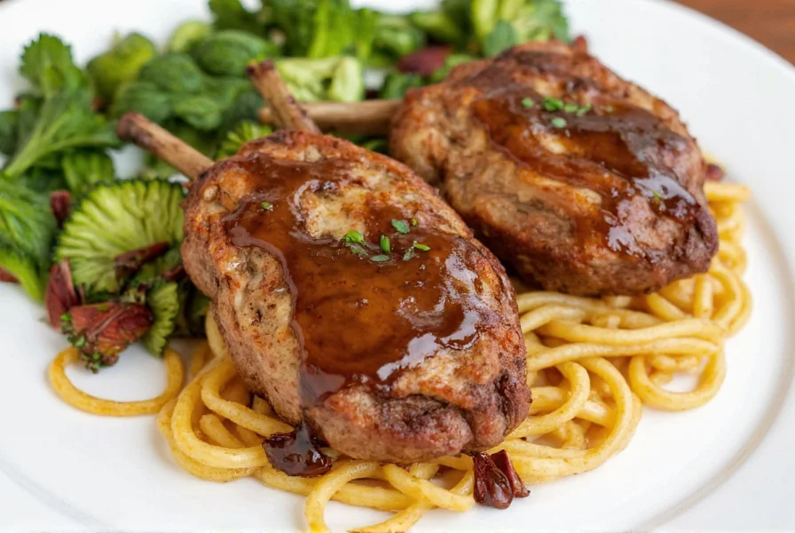 Balsamic sauce being reduced with spices added
