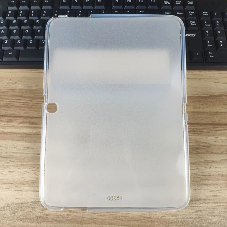 

Shockpoof Smart Good Touch TPU Key Matte Edge Transparent Clear Soft TPU Tablet Back Cover Case For Samsung Tab3 P5200 10.1