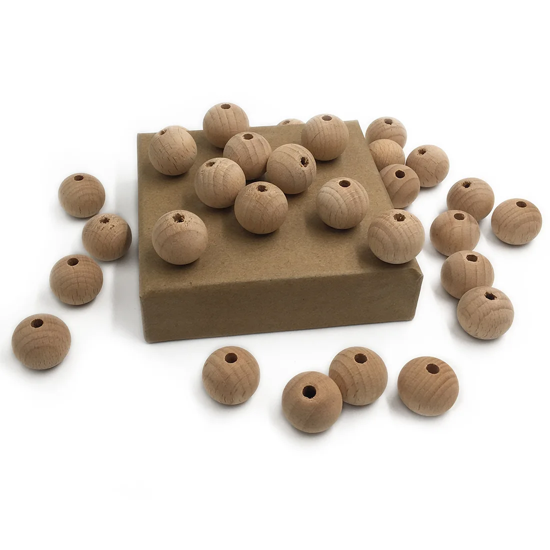 

Natural Beech Wooden Beads 12mm 15mm 19mm Wood Loose Beads for Jewelry Making