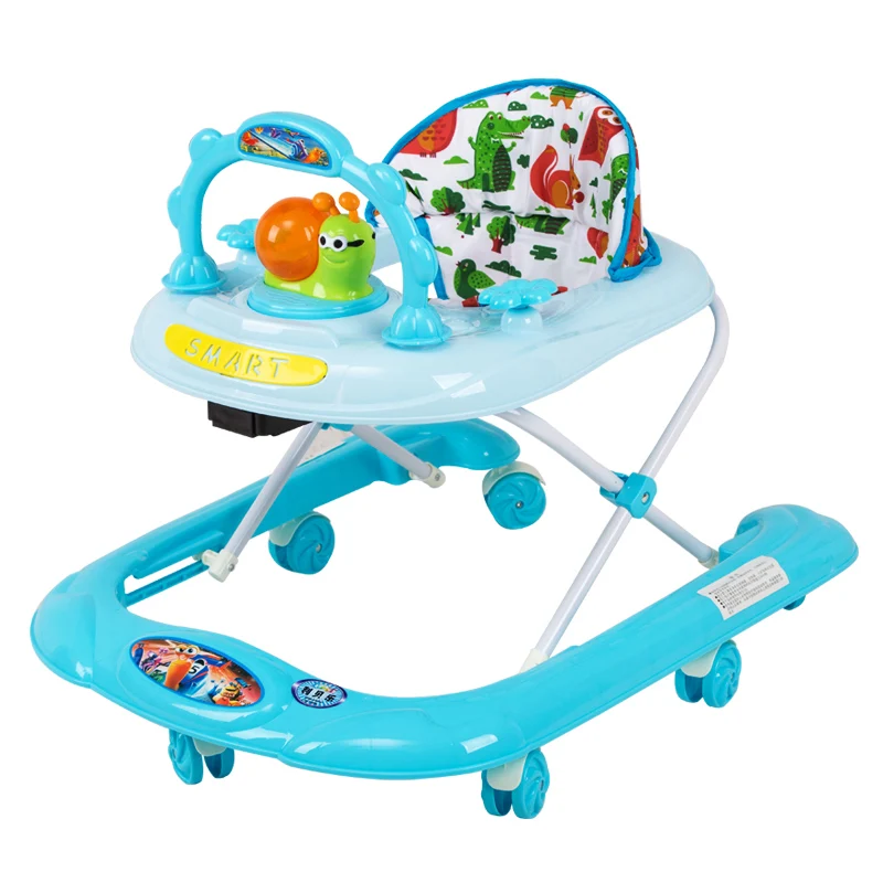 

OKAI Plastic Music Cartoon Baby Walker simple baby walkers 2020 model baby walker tricycle, Blue, pink, yellow