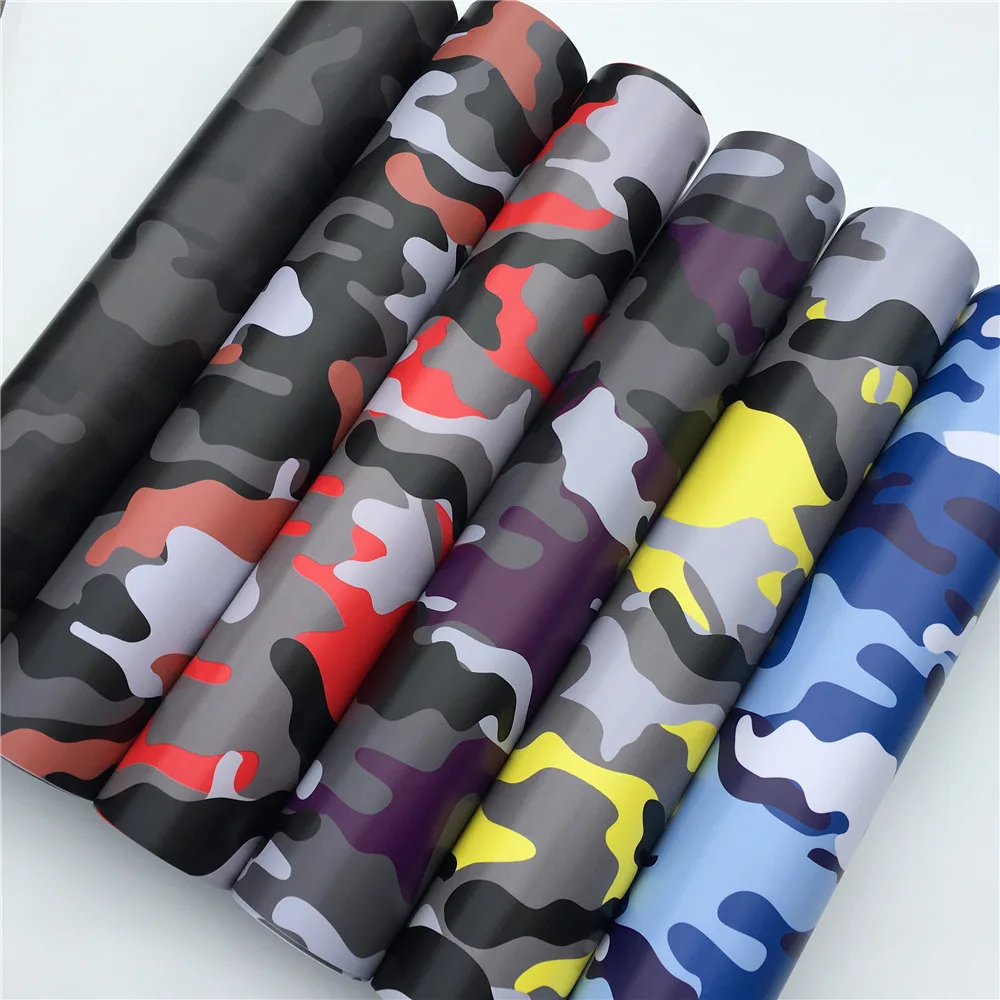 

Various Color Camouflage Vinyl Wrap For Car Wrapping Film Bubble Free 1.52*30m