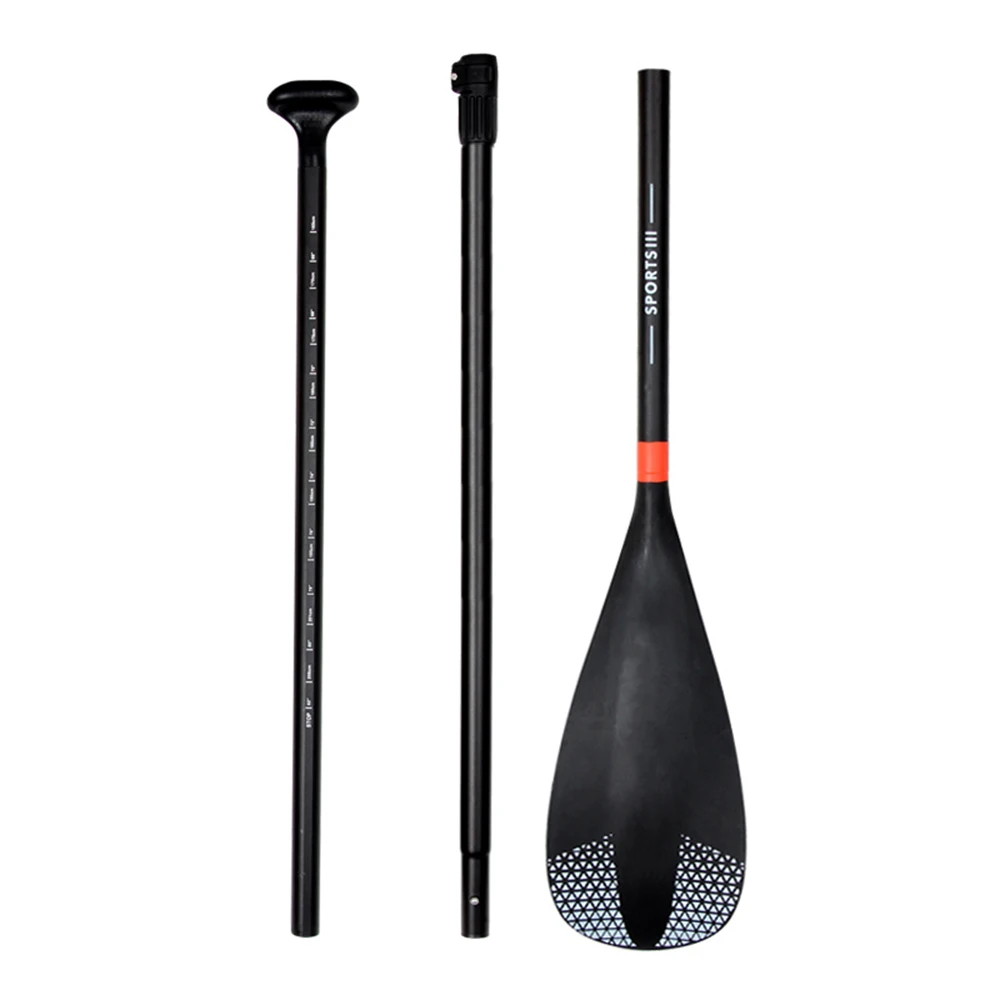 

FunFishing New Wholesale Thickness 3 Section Extendable Aluminium Paddle Oar, Black /customized color