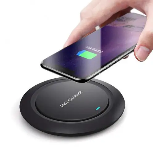 

10W Qi Fast Wireless Charger Charging Pad For Samsung S10 S10 Plus For iPhone 11 X 8 Plus XR XS MAX, White/black