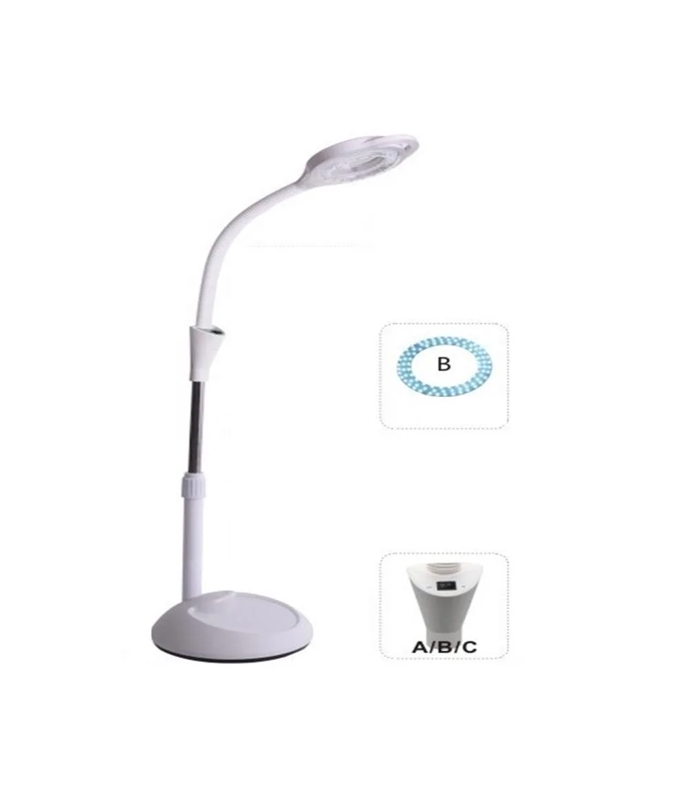 

Floor Stand Adjustable Facial Examination LED Light Magnifier Lamp/Cool Light Magnifier LED, White