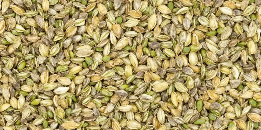Chef grinding fennel seeds with mortar and pestle