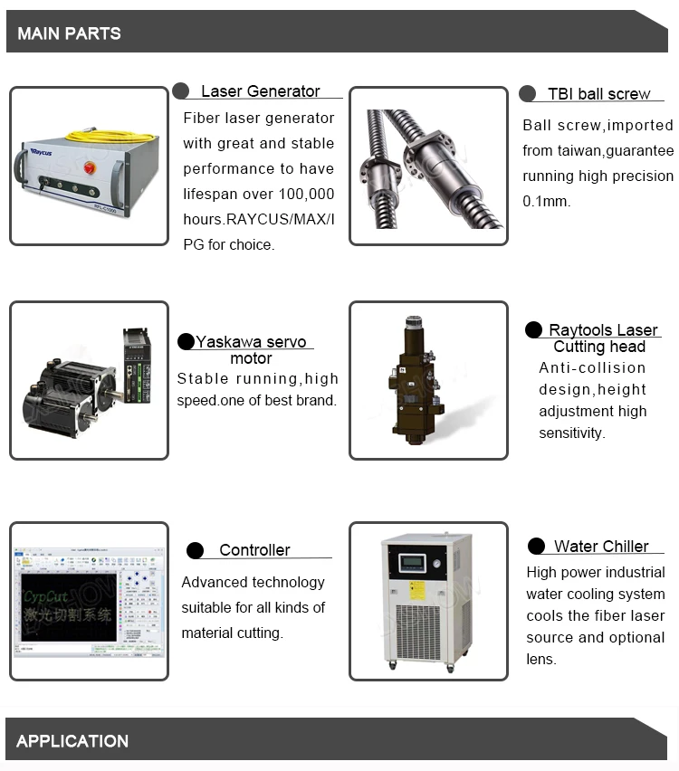 High Quality Small CNC Fiber Laser Cutting Machine Price with 500W 1500W Fiber for Metal