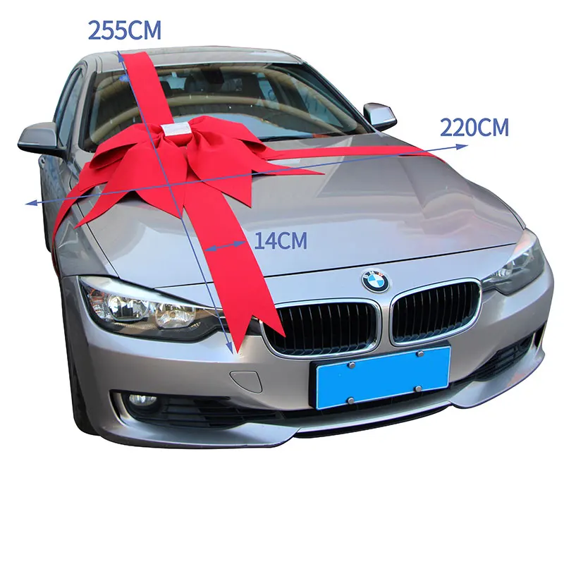 Decorate Your Car with a Red Holographic Bow - Perfect for Birthdays