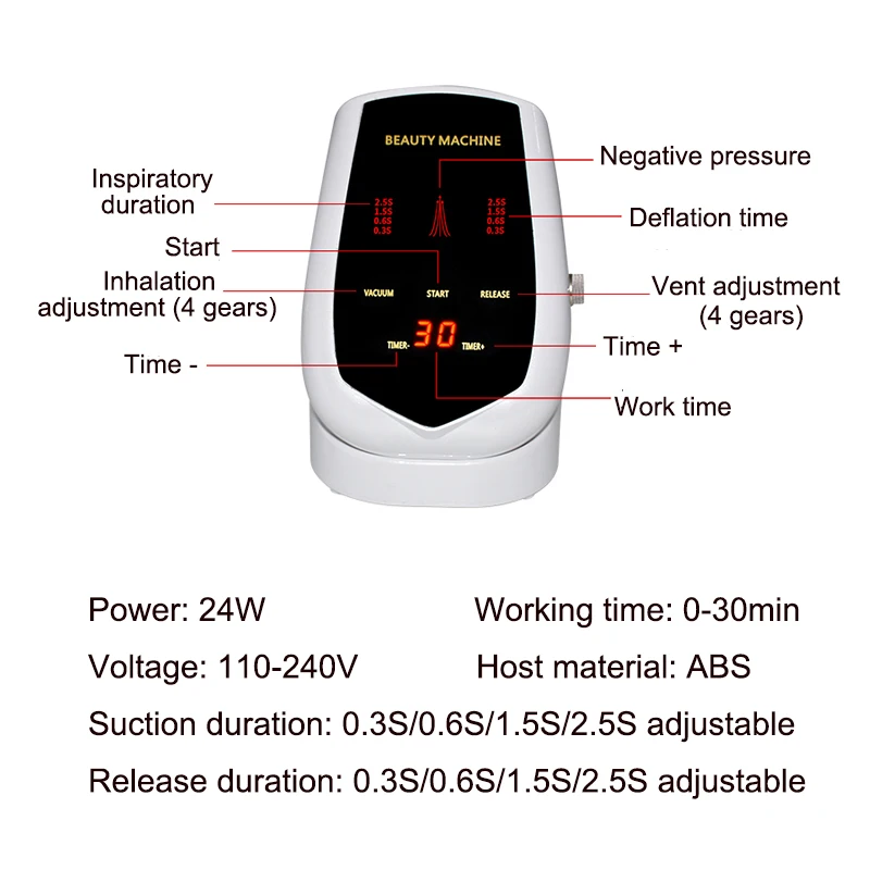 

Breast Vacuum Negative Pressure Massager Massager Breast Massager Beauty Salon Cupping Device Desktop Household