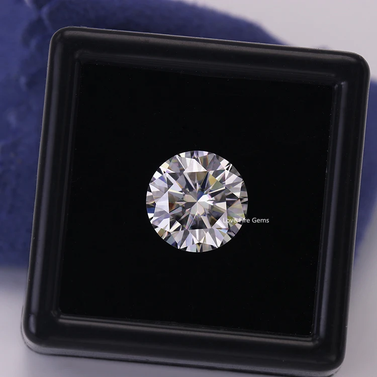 

super white d color moissanite diamond stones vvs gems price per carat round cut loose synthetic moissanite