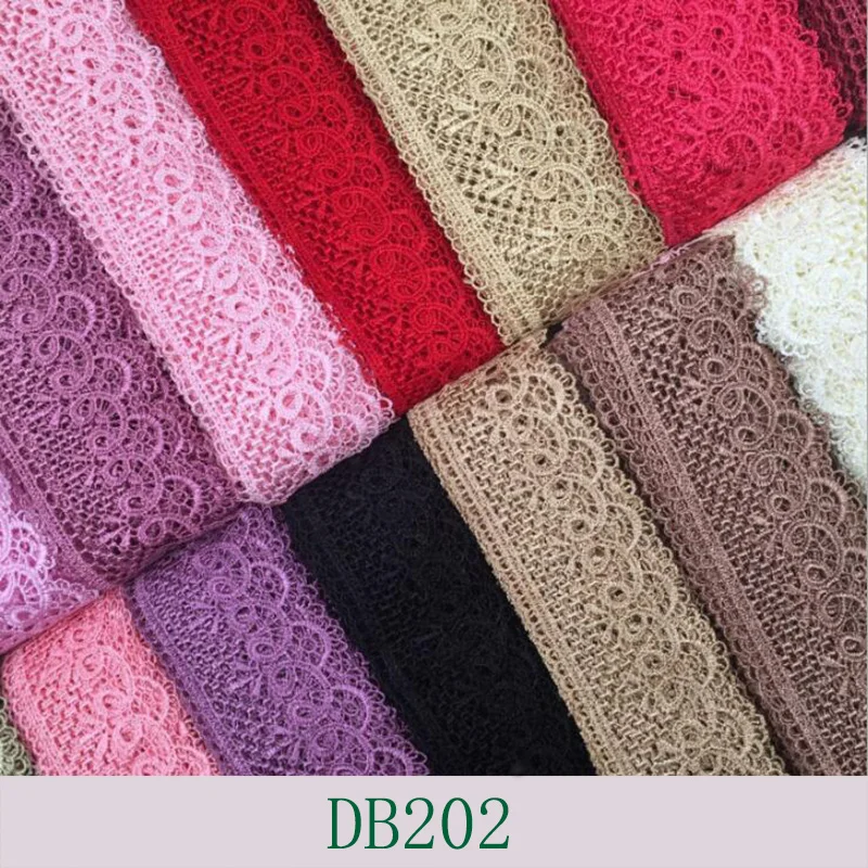 

2022 Designs Fashion Multi-color Lace Embroidery Guipure Lace Trim For Garment, As shown in the figure