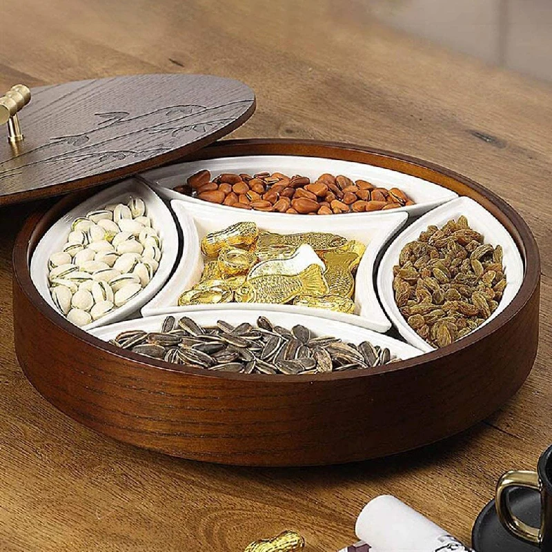 

2020 best-selling premium candy storage box snack storage for living room, Brown