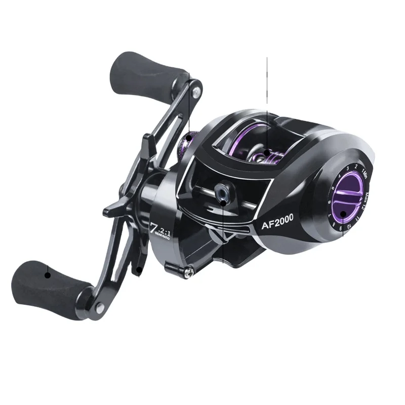 

New Arrival 18+1 Stainless Steel Ball bait casting reels surf caster Carbon Fiber Metal fishing reels carrete de pesca, Green