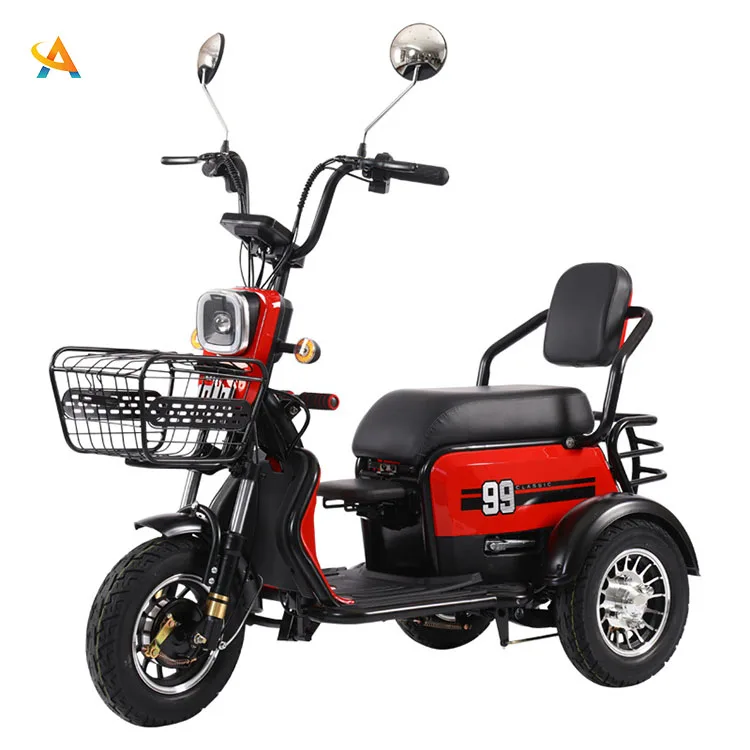 

Adult Electric Tricycle Three Wheelers 48v500w Differential Tricycles 3 Wheel Electric Mobility Scooter, Red