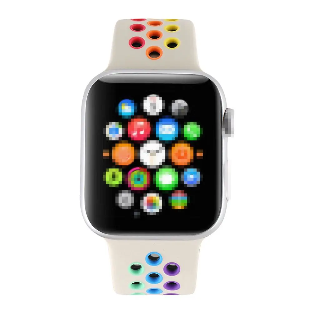 

GuNice colorful Silicone Watch for apple Watch Band for iWatch 6 5 4 3 2 1 Smart Watch Strap Sport Breathable