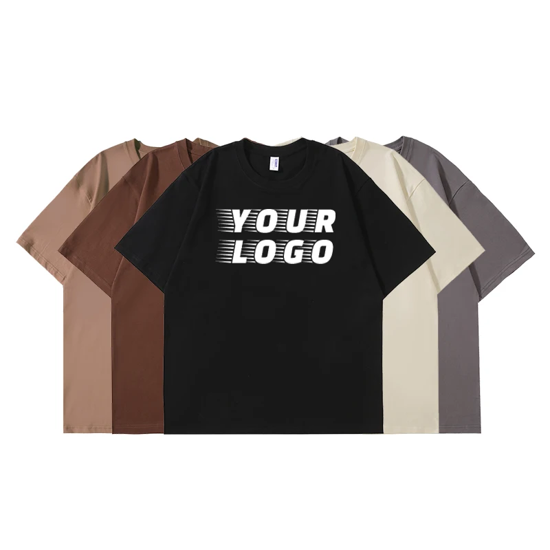 2024 New Style Fashionable High Quality and Heavy T-shirt Comfortable and Breathable Custom logo Screen Printing DTG