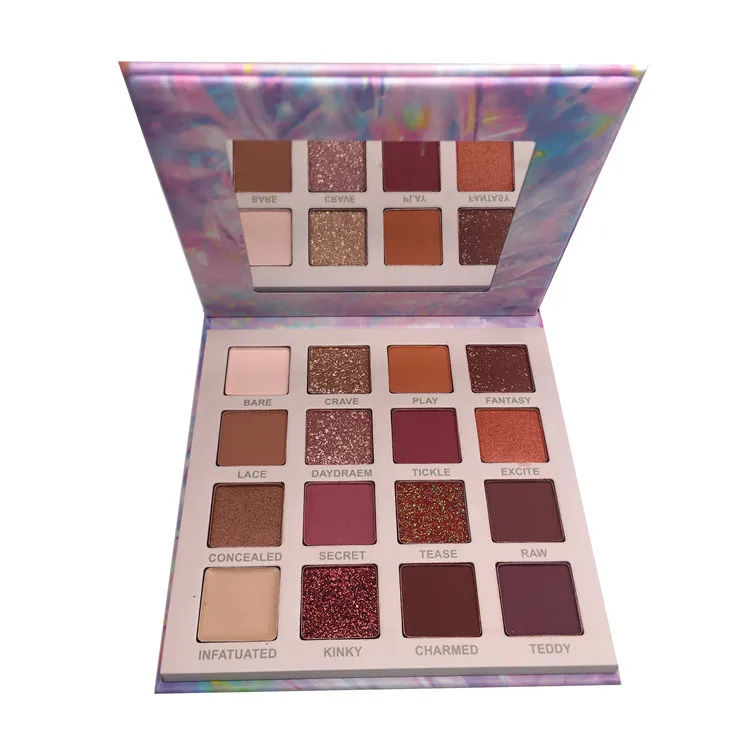 

Professional Cheap 16 Color Glitter Eyeshadow Private label Matte + Shimmer Pigmented Eye Shadow palette