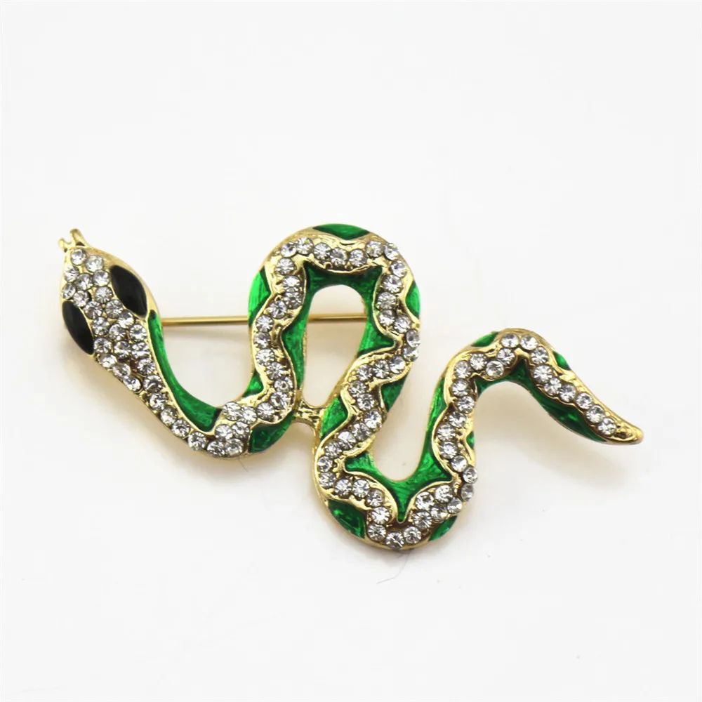 YQ0078 Hot Selling Fashion Enamel Snake Brooches Women Animal Snake Brooch Pin