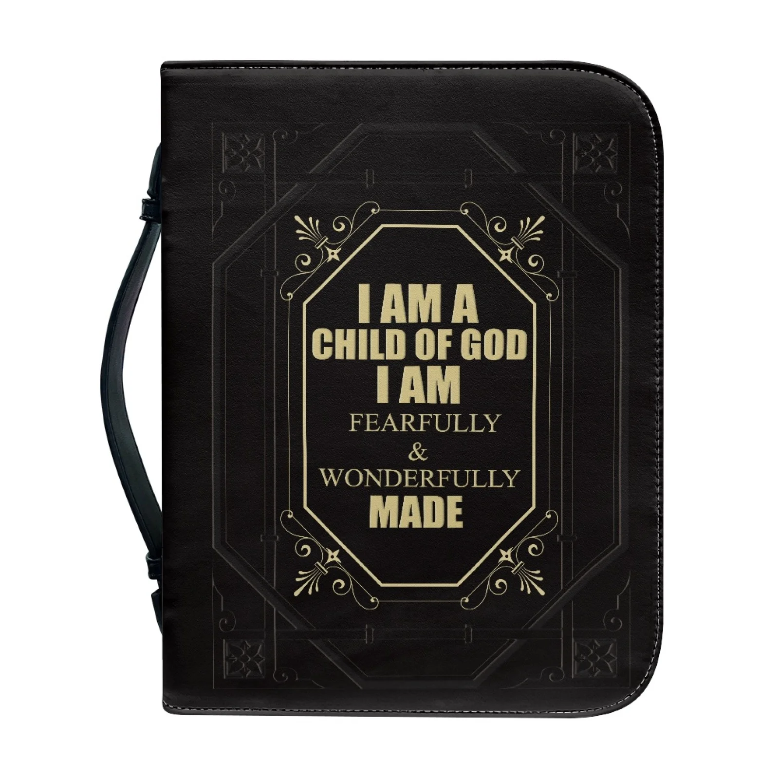 Factory Handmade Wholesale Custom Print Waterproof Leather Hard Cover Luxury Bible Study Bag Fashion Bible Bag in Different Size