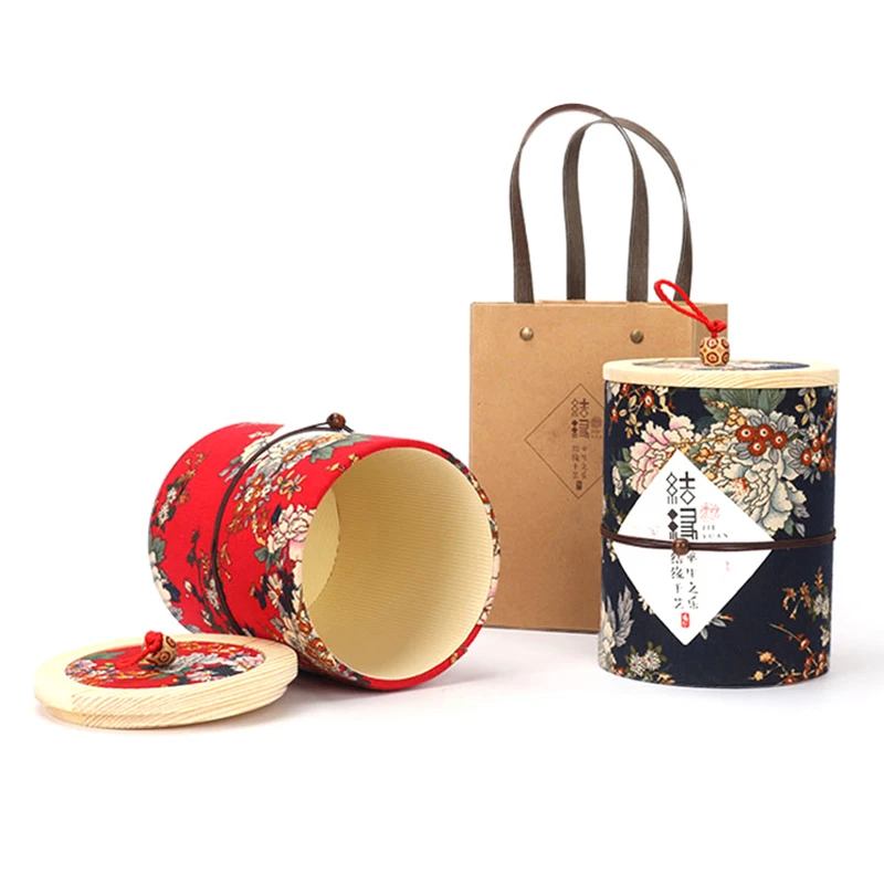 Star Packaging Small Cardboard Paper Cylinder Tube Gift Box Bamboo Lid Custom Printed Logo Design Chewing Gum Potato Chips
