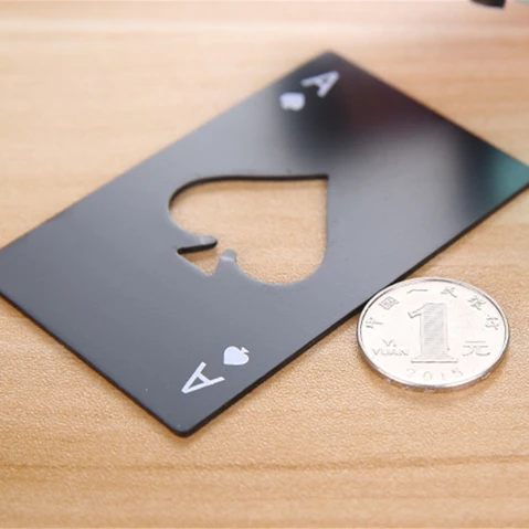 

Custom Keychain Black Bottle Opener Business Card