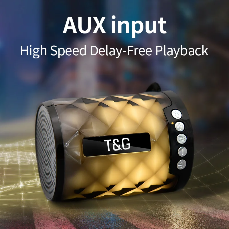 Portable Mini Colorful Flash LED Light Handsfree Sport Waterproof Wireless Speaker Support Calling TF Card USB Disk - ANKUX.COM