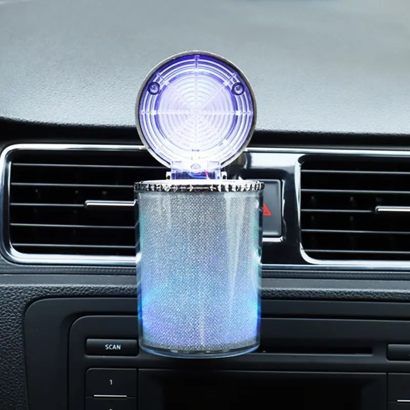 

Creative colorful glow-in-the-dark air outlet ashtray vehicle ashtray