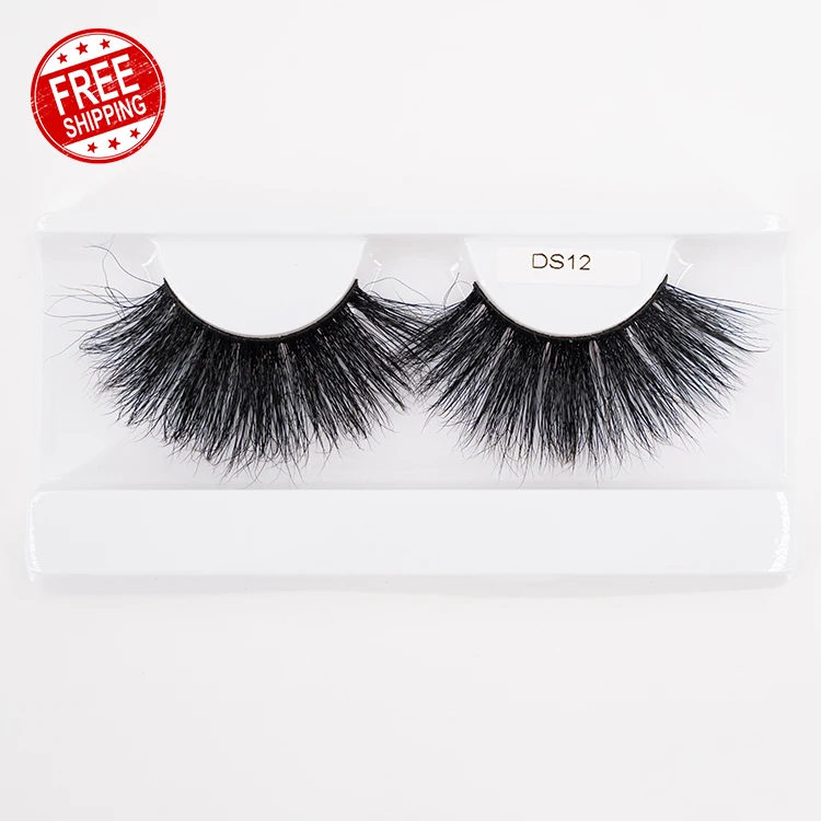 

Free shipping wholesale extra long luxury long fluffy 3D 25mm mink eyelash vendor