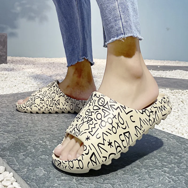 

2021 New Heightened Coconut Slippers Thick-Soled Bread, Fashion Casual Sandals Flip Flops Couples Men And Women