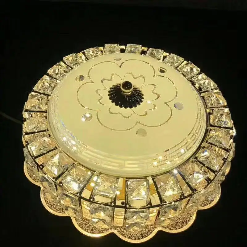 2021 New Arrival Bedroom crystal ceiling light home living room 300mm lighting ceiling chandelier with glass cover