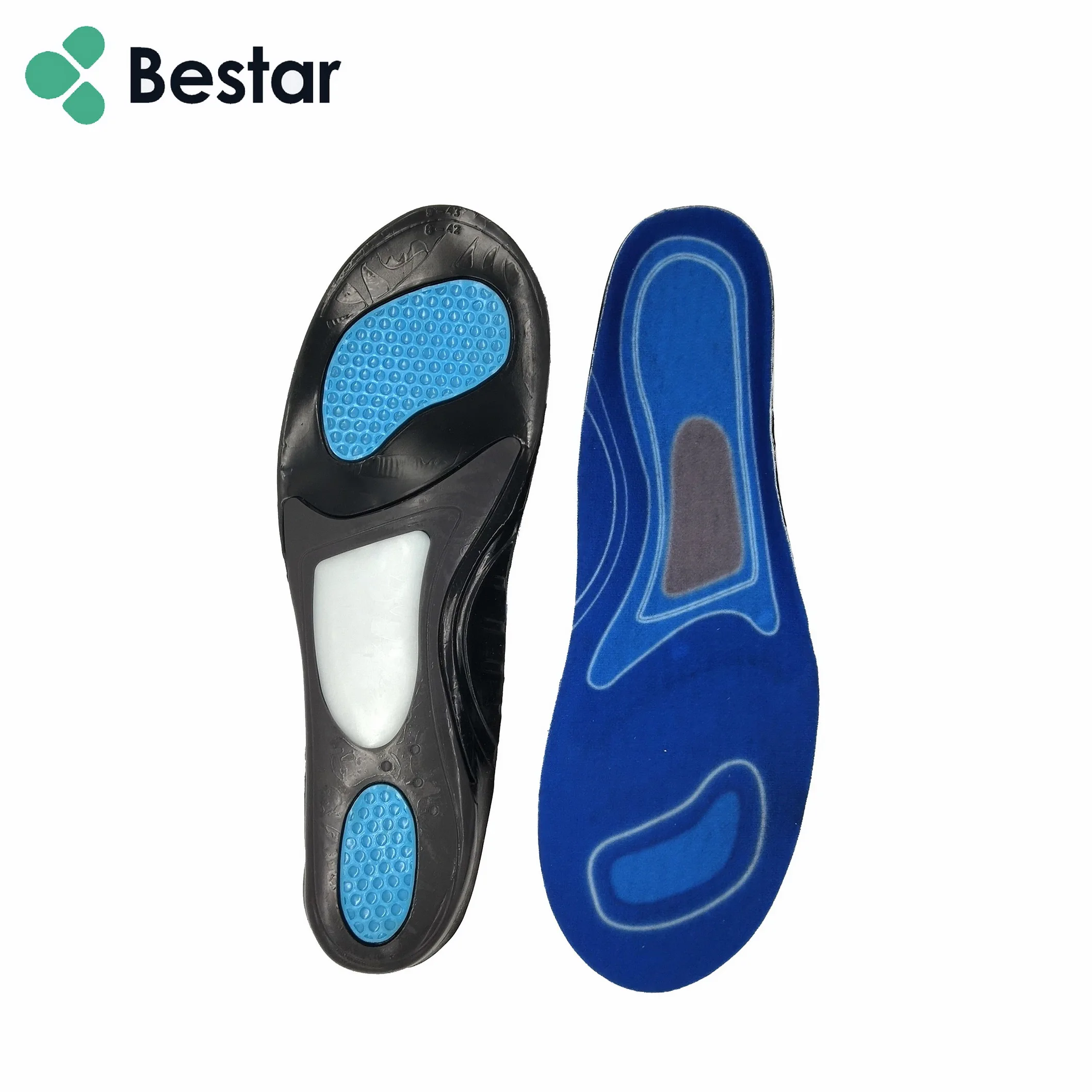 

Comfortable Shock Absorption gel insole orthotic arch support coolmax TPE gel orthotic insoles for shoes, Photo color