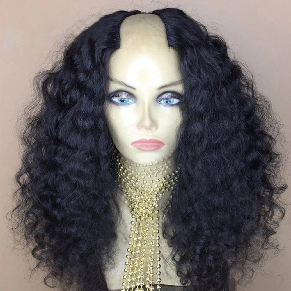 

Drop shipping U Part Human Hair Wigs For Black Women,custom u part clip in wig,150% densityBrazilian Human U Part Wigs Vendor