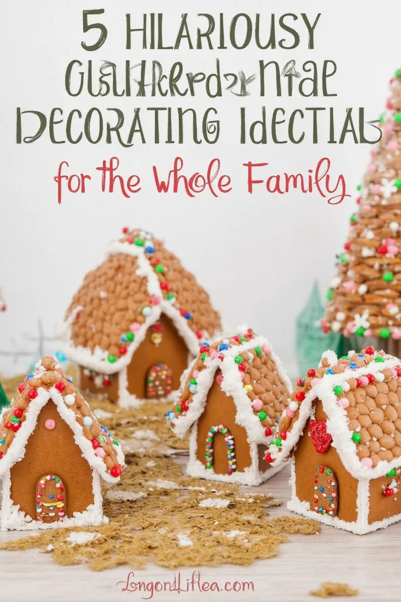 Gingerbread house with frosted snowy roof