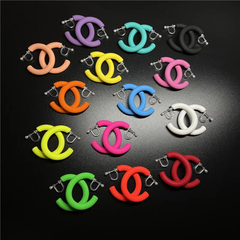 

2021 New Korean Hot Designer Candy Colorful Acrylic Earrings Women Girls