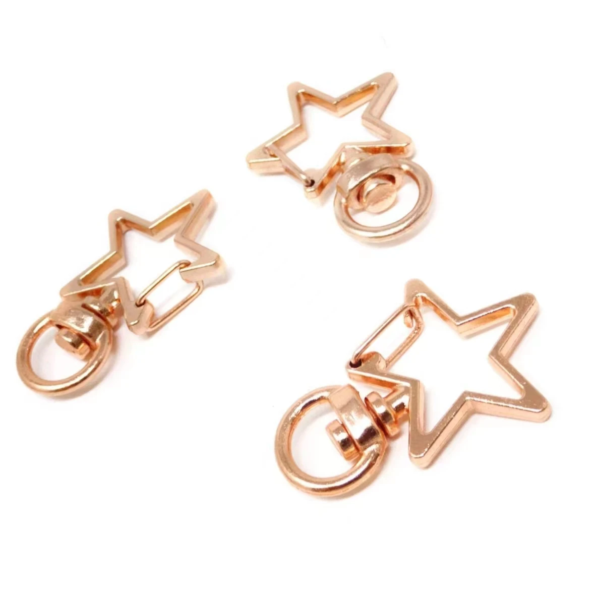 

Metal Star Shape Claw Swivel Lobster Clasp Fashion Snap Hook with Rings DIY Accessories for Bag chains Jewelry Making