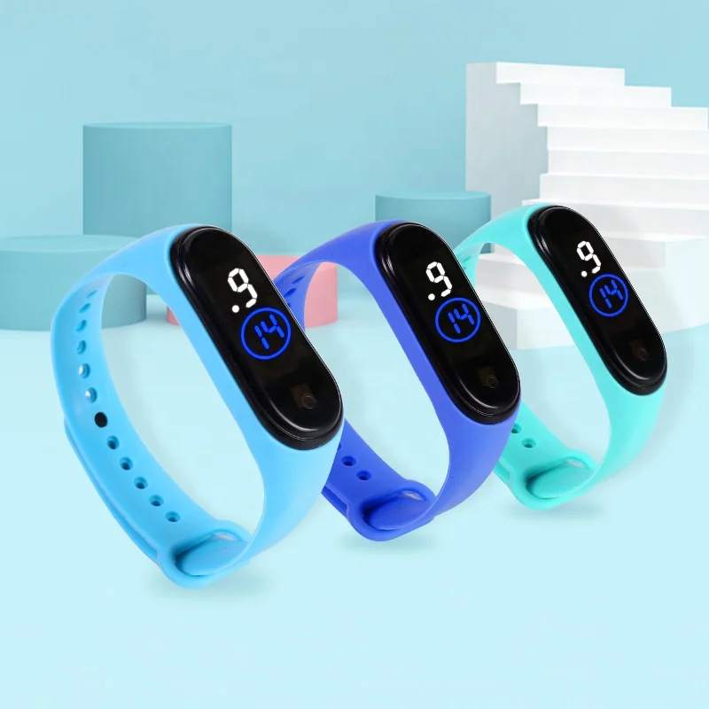 

Amazon hot unisex mi 4 digital watches waterproof chilren watch with luminous led sports bracelet fashion led watches