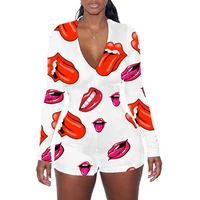 

Customized Sexy Onesie Women Red Snow Man Graphic Long Sleeve Adult Onesie