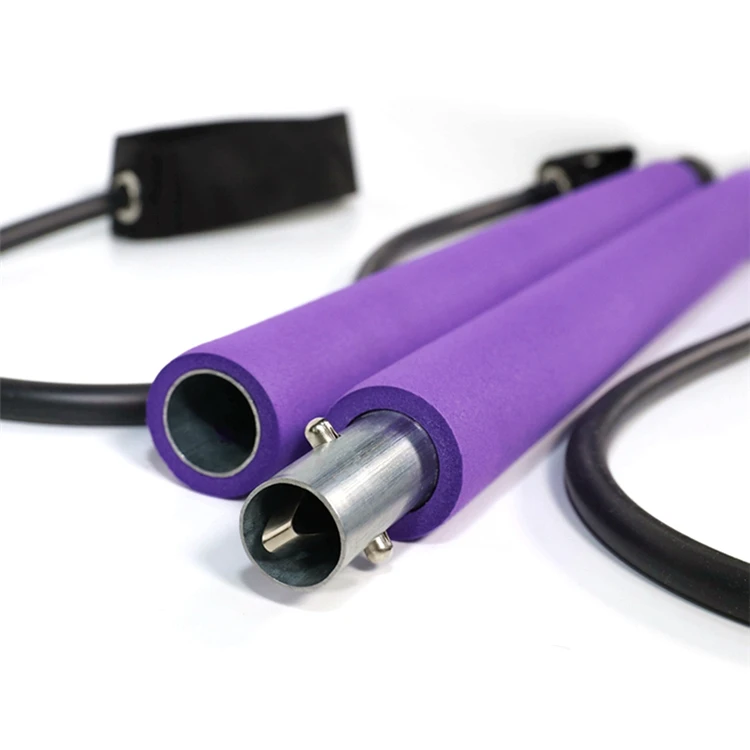 

Portable Adjustable Fitness Exercise Yoga Custom Pilates Bar, Pink/purple
